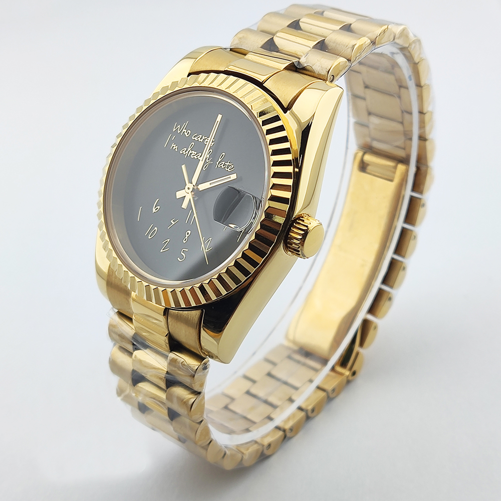 Men'S Fashion Logo - 36/39mm Gold Men Watch nh35 Watch