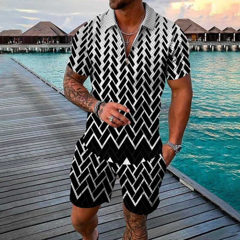 Men'S Fashion Polo Shirt - 3D Print Nationality Style Men's Short
