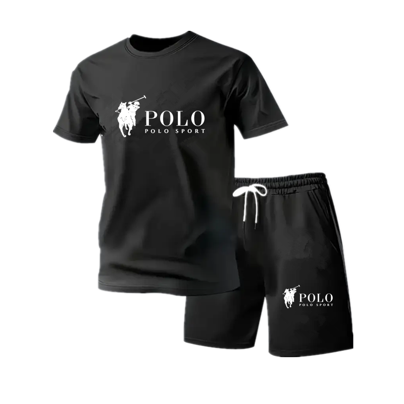 Men'S Fashion Pants - Men's mesh round neck sports suit