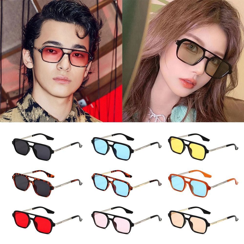 Men'S Fashion 70S - Fashion UV400 Protection Square Sunglasses Retro