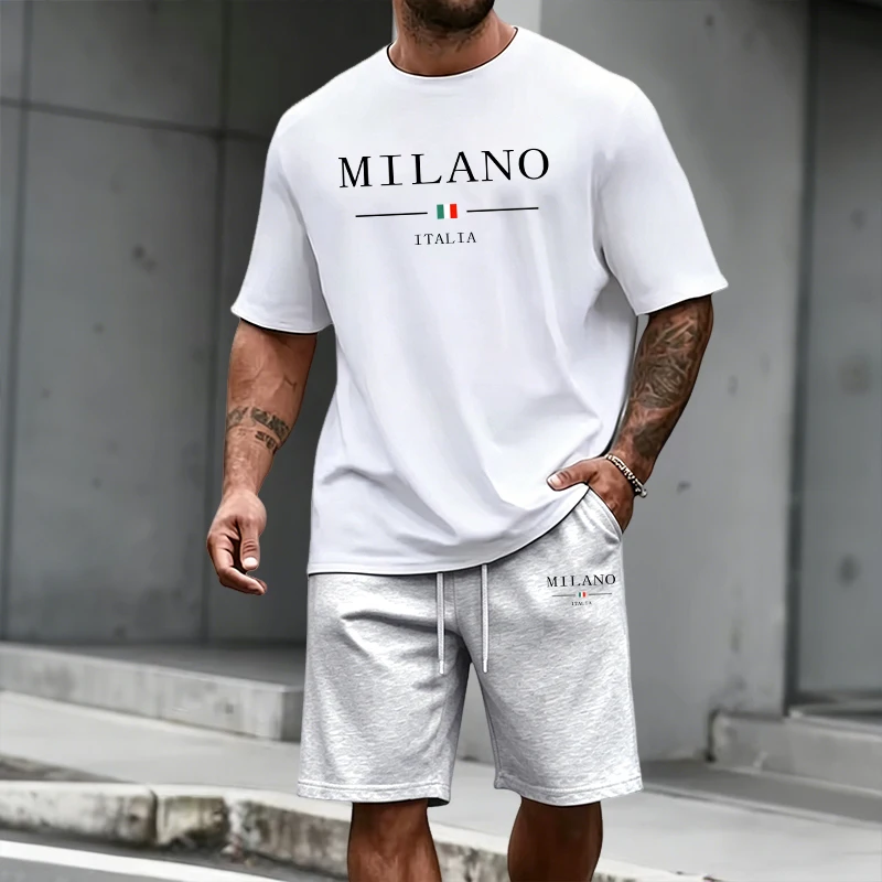 Men'S Fashion Trends 2025 - Men's Tracksuit Short Sleeve Top and