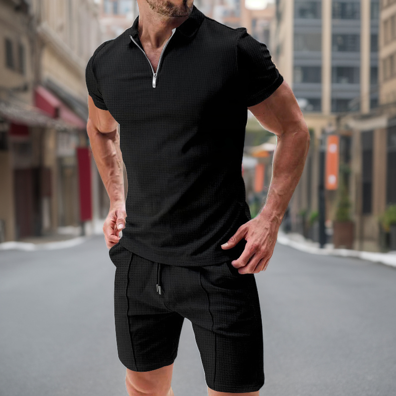 Men'S Fashion Polo - Men's Summer Polo Short‑Sleeve & Shorts