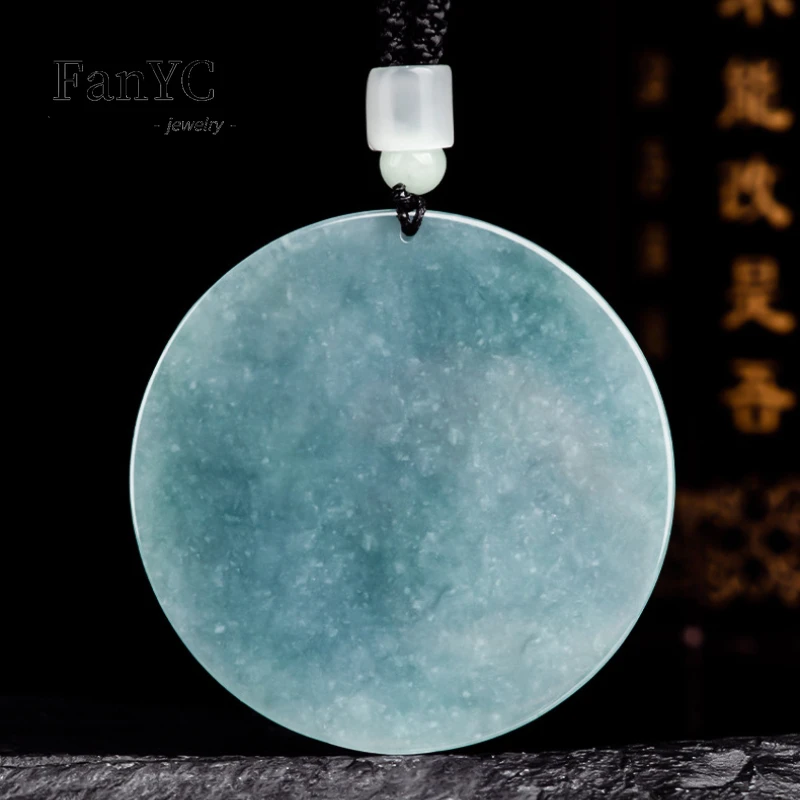 Natural A-goods Jadeite Blue W - Men'S Fashion Necklaces 评论和价格