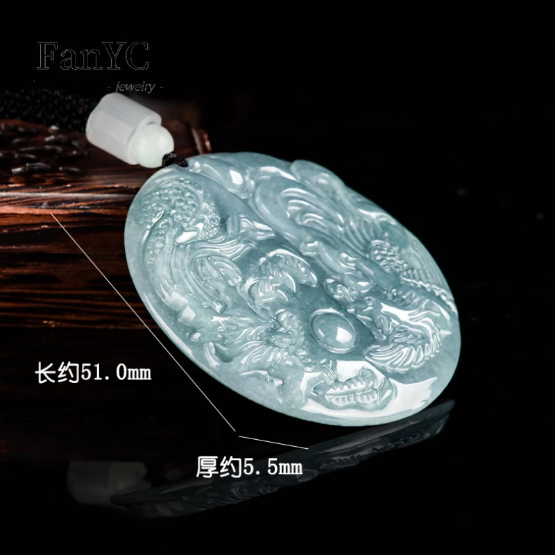 Natural A-goods Jadeite Blue W - Men'S Fashion Necklaces 评论和价格