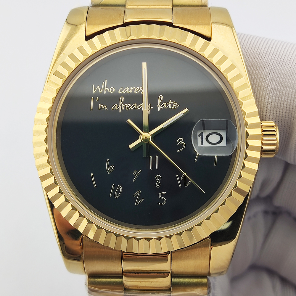36/39mm Gold Men Watch nh35 Wa - Men'S Fashion Logo 评论和价格