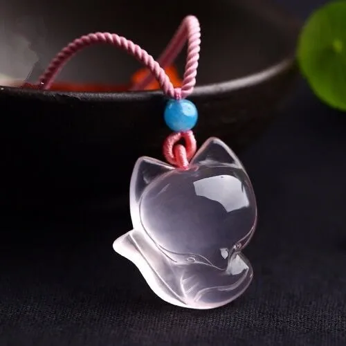 1PC Natural Pink Chalcedony ag - Men'S Fashion Necklaces 评论和价格