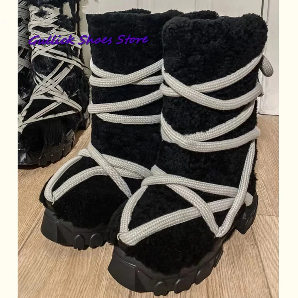 Women Black Plush Thick Sole S - Mens Fashion Dress Shoes 评论和价格