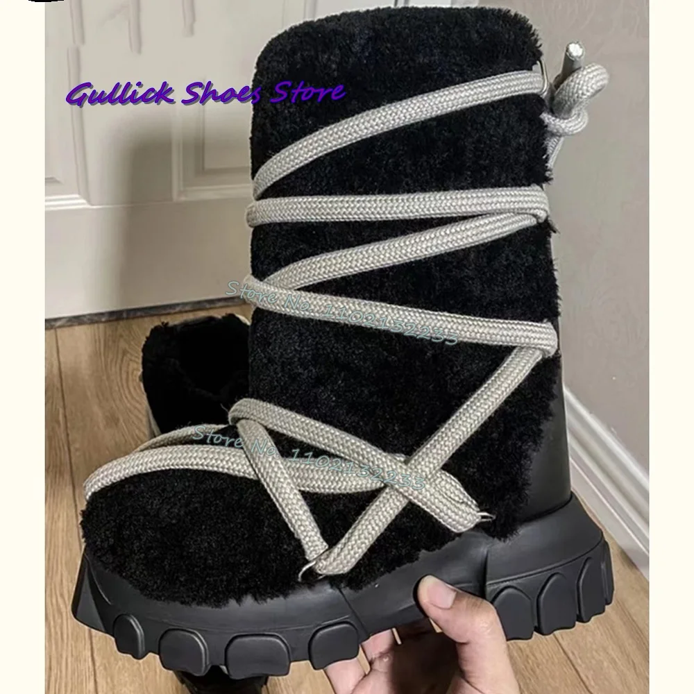Women Black Plush Thick Sole S - Mens Fashion Dress Shoes 评论和价格