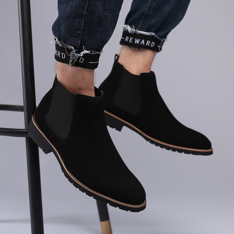 Men Ankle Boots British Style  - Chelsea Boots Men 评论和价格
