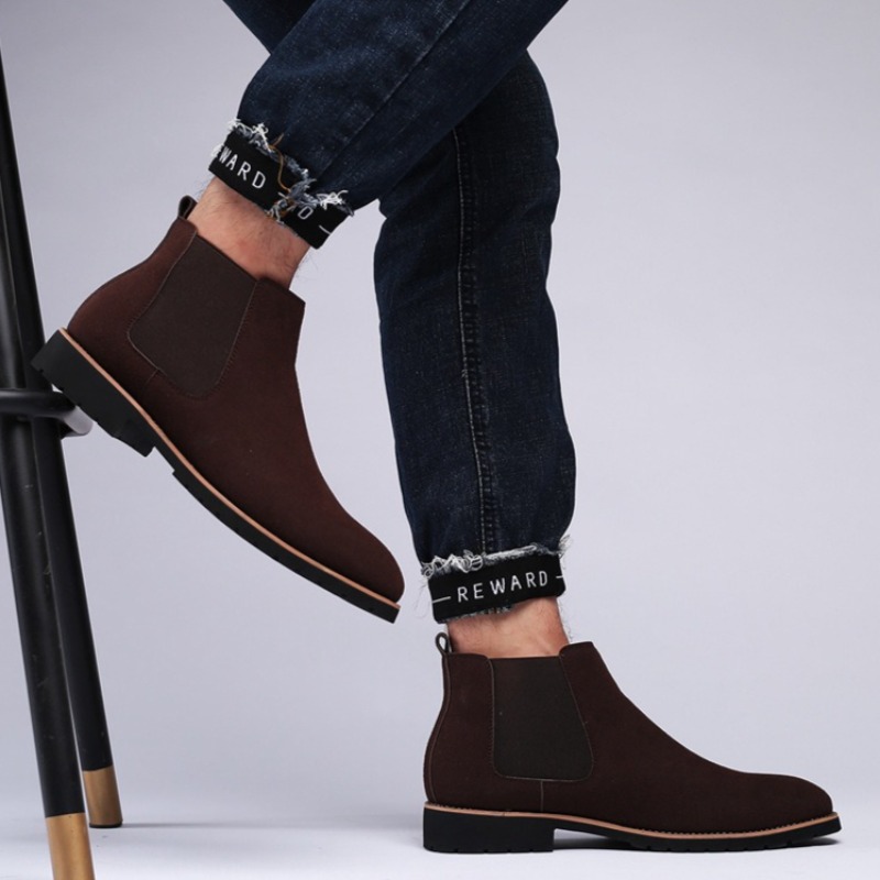 Men Ankle Boots British Style  - Chelsea Boots Men 评论和价格