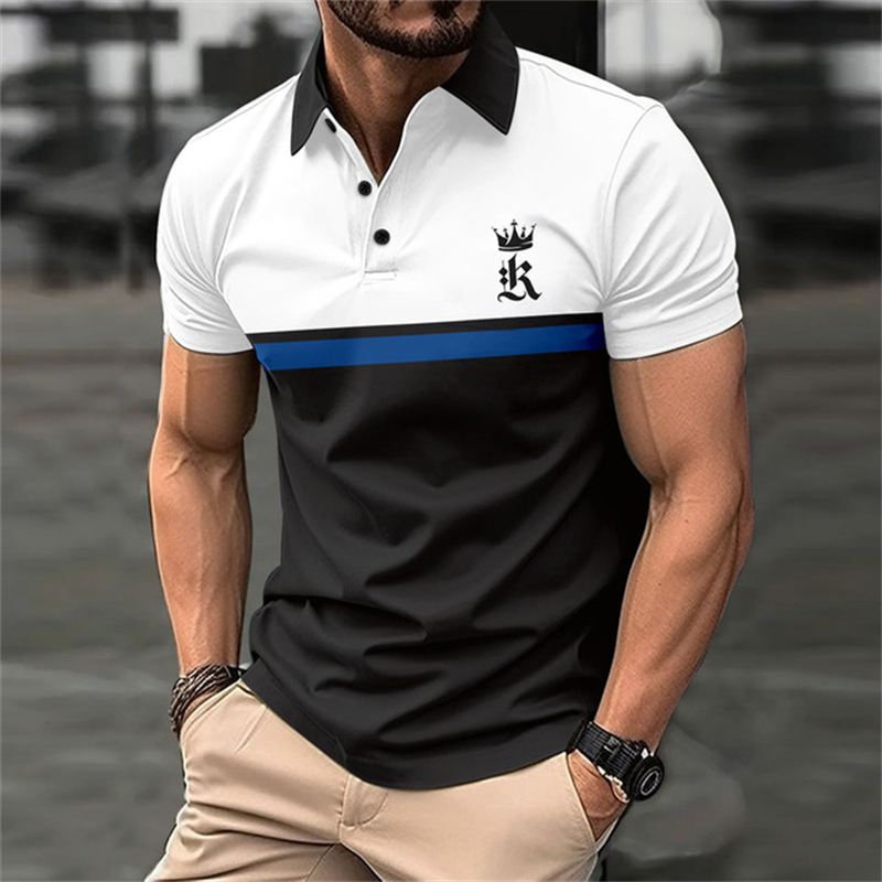Funny 3D Letter Stripe Print P - Men'S Fashion Golf Clothing 评论和价格