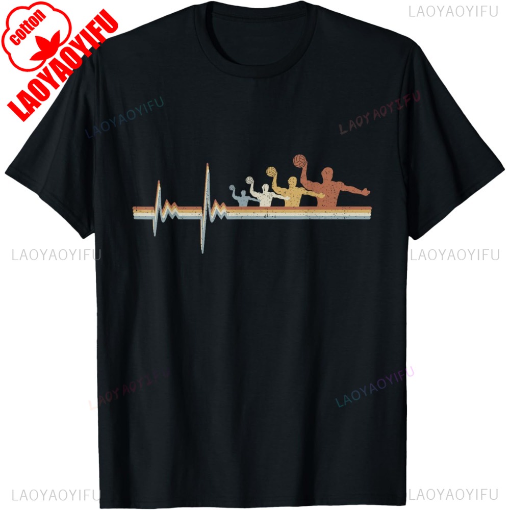 Retro Water Polo EKG Heartbeat - Men'S Fashion Polo Shirt 评论和价格