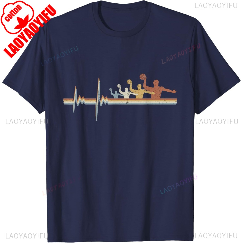 Retro Water Polo EKG Heartbeat - Men'S Fashion Polo Shirt 评论和价格