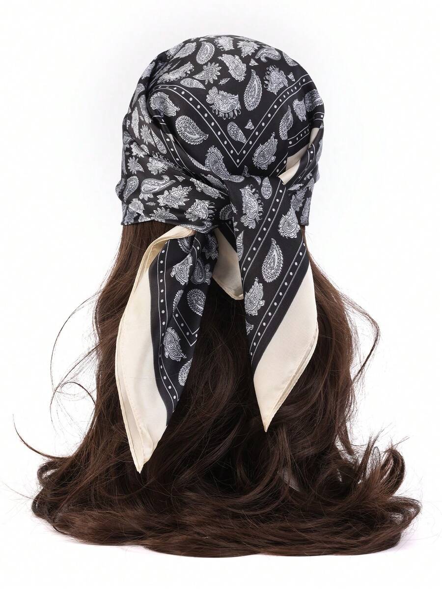 27 Inch Vintage Paisley Print  - Men'S Fashion Head Scarf 评论和价格
