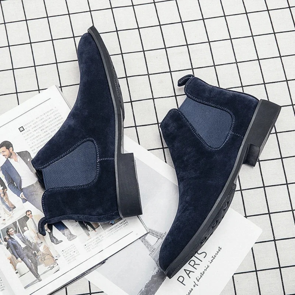 Chelsea Boots Men Blue Faux Su - Chelsea Boots Men 评论和价格
