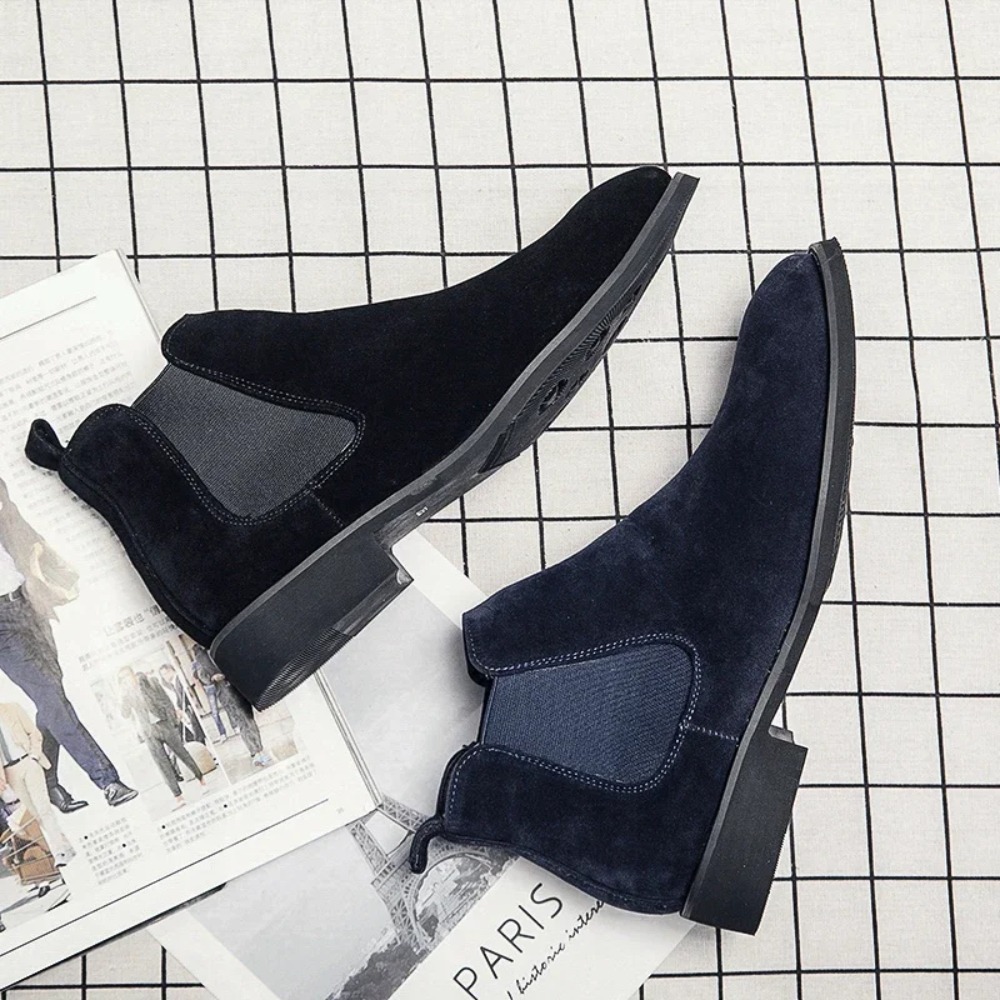 Chelsea Boots Men Blue Faux Su - Chelsea Boots Men 评论和价格