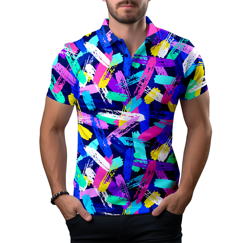 2024 New 3d Print Polo Shirt F - Men'S Fashion Golf Clothing 评论和价格