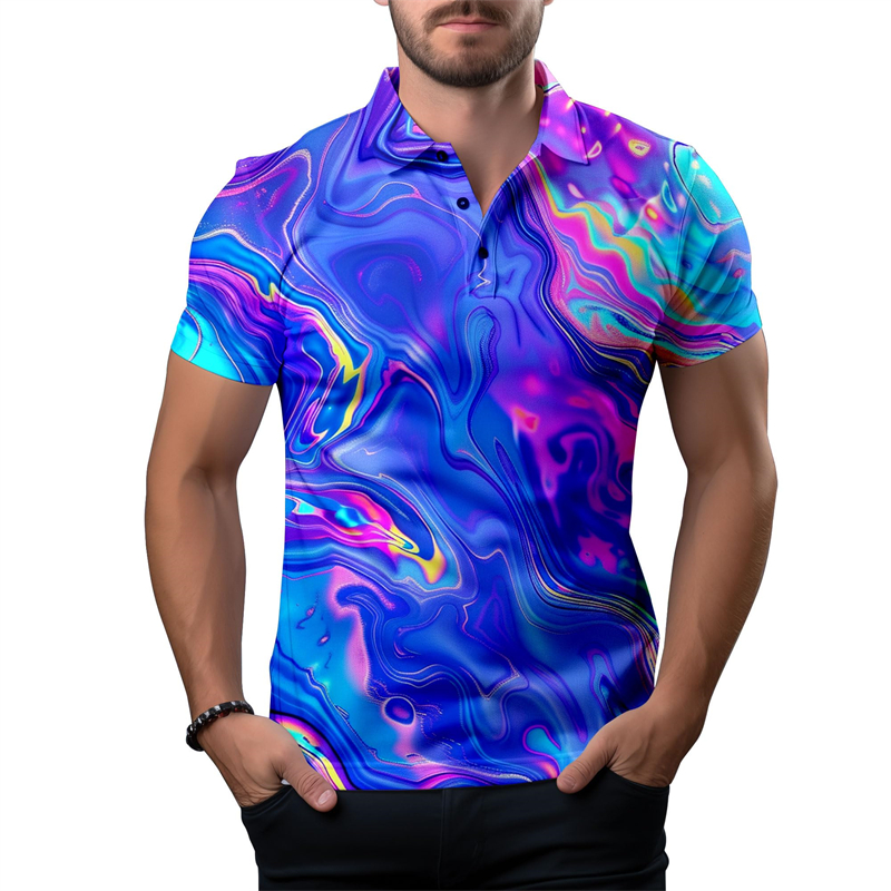 2024 New 3d Print Polo Shirt F - Men'S Fashion Golf Clothing 评论和价格