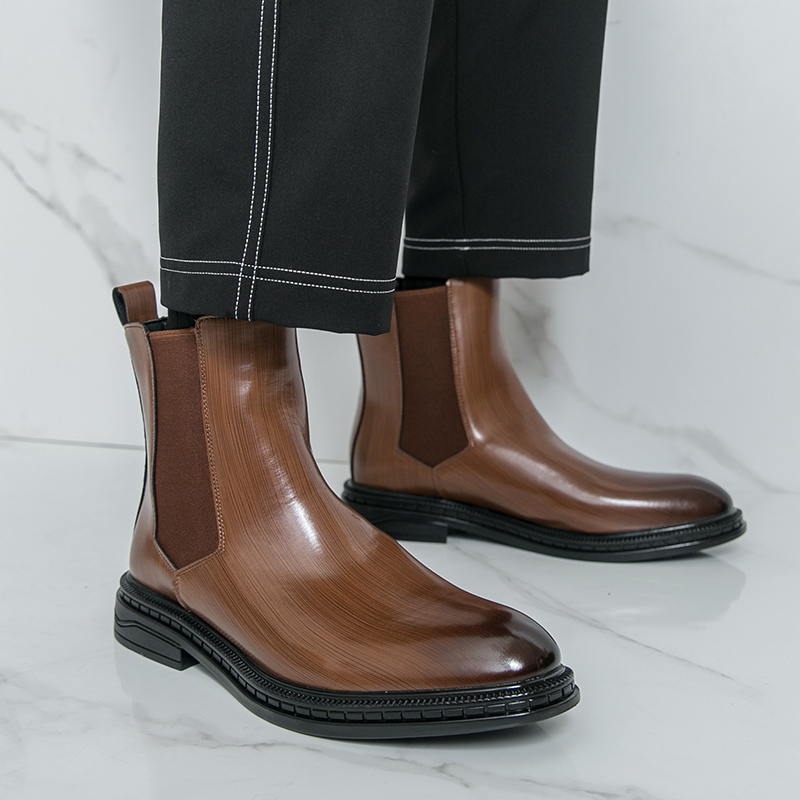 British Style Chelsea Men's Bo - Chelsea Boots Men 评论和价格