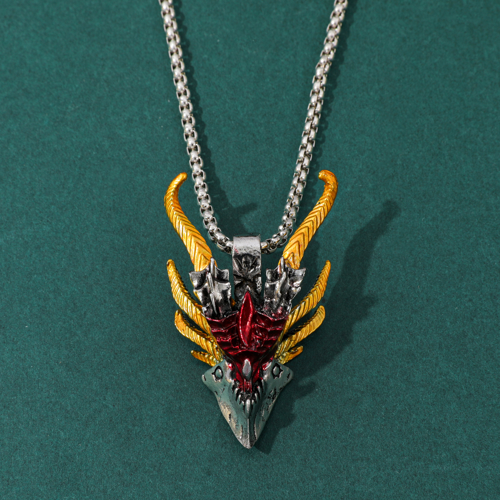 Retro Hip-Hop Evil Dragon Head - Men'S Fashion Necklaces 评论和价格