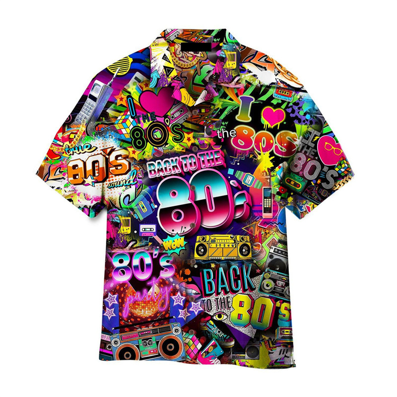 3D Printed Colorful Music Hawa - Men'S Fashion From The 80S 评论和价格