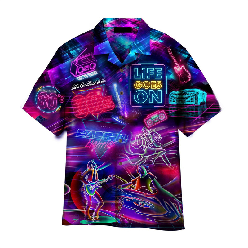 3D Printed Colorful Music Hawa - Men'S Fashion From The 80S 评论和价格