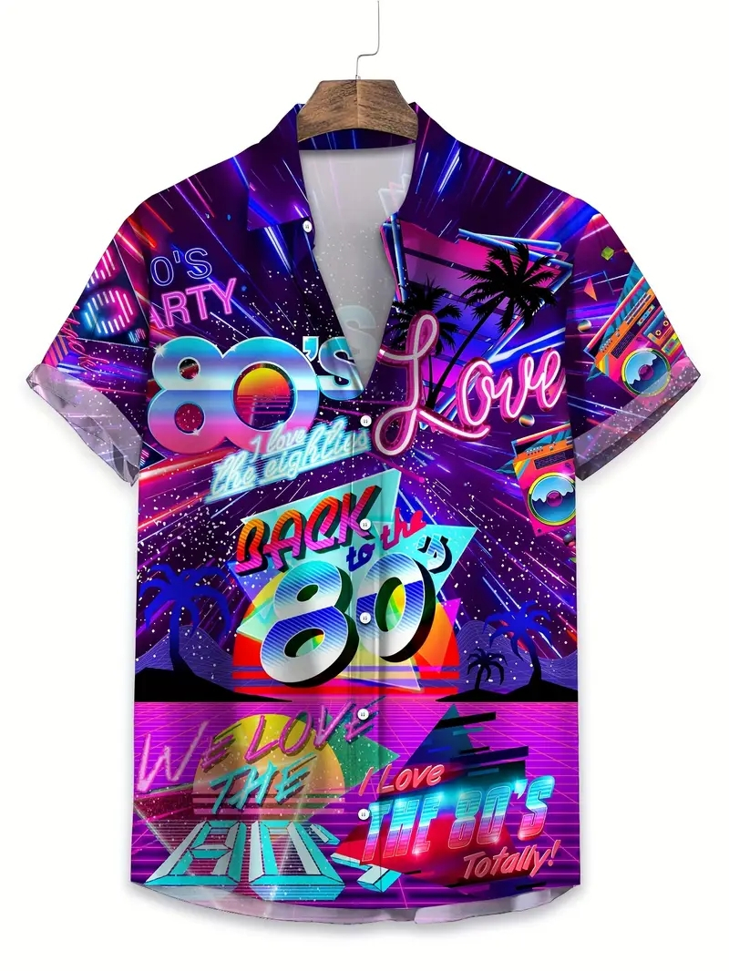 3D Printed Colorful Music Hawa - Men'S Fashion From The 80S 评论和价格