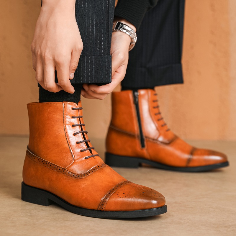 Luxury Men's Boots New High-to - Mens Fashion Dress Shoes 评论和价格