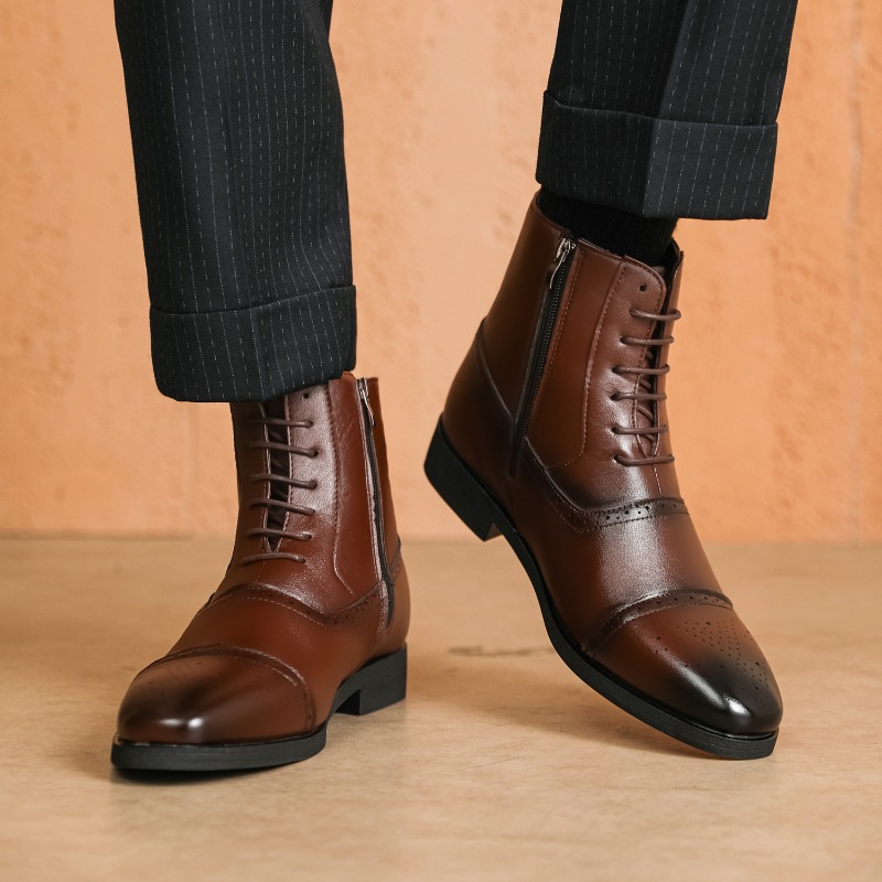 Luxury Men's Boots New High-to - Mens Fashion Dress Shoes 评论和价格