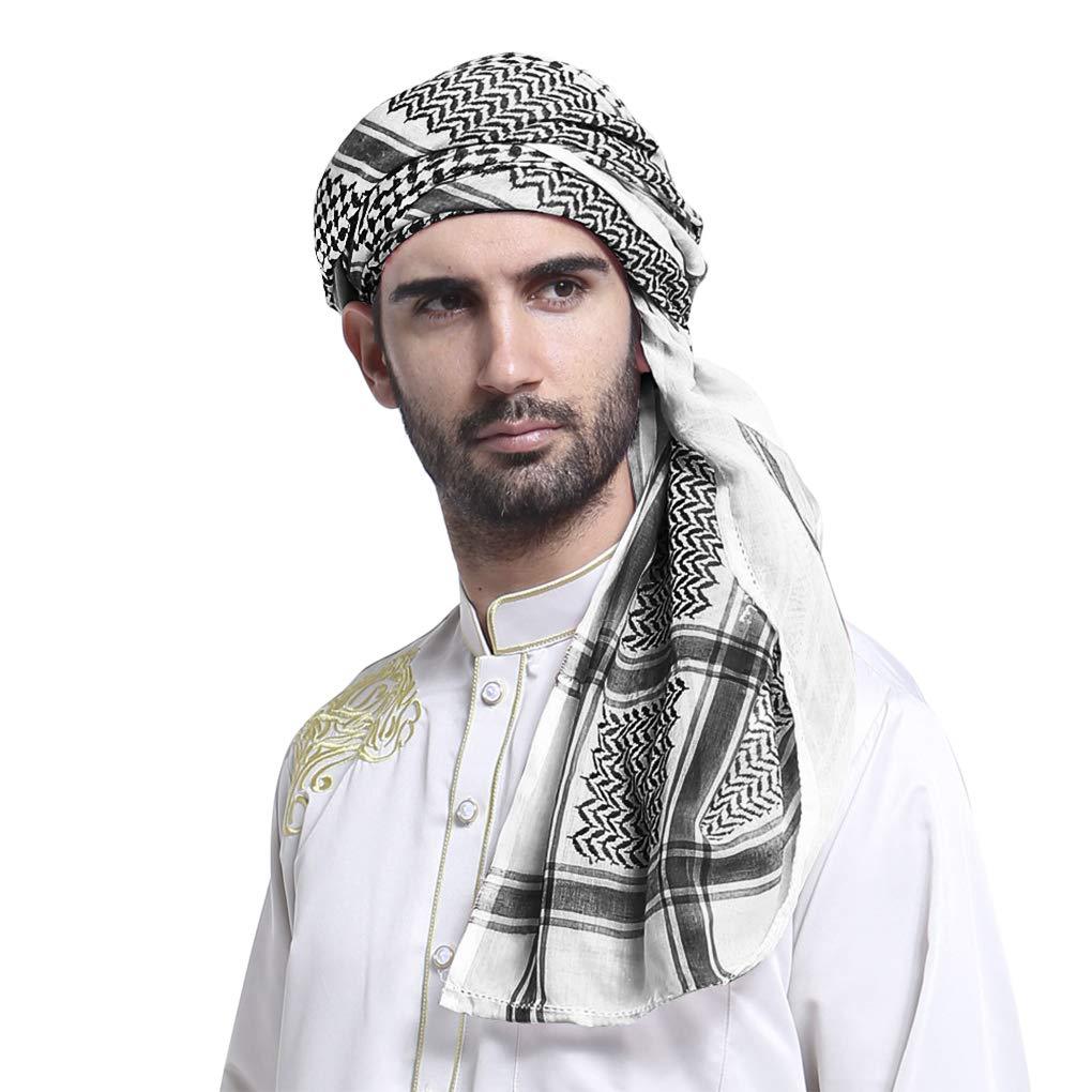 140*140cm Arab Men Square Keff - Men'S Fashion Head Scarf 评论和价格