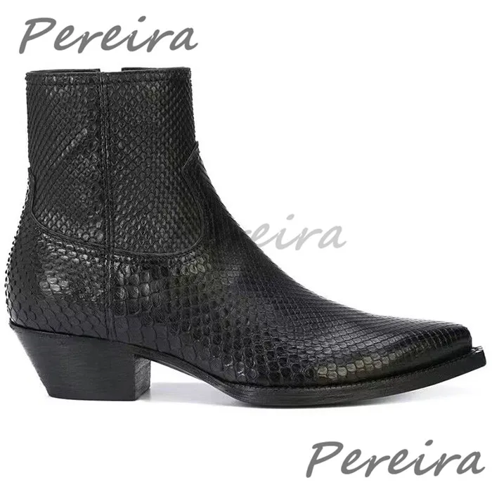 Trendy Snake Patterned Chelsea - Mens Fashion Dress Shoes 评论和价格