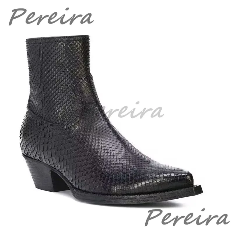 Trendy Snake Patterned Chelsea - Mens Fashion Dress Shoes 评论和价格