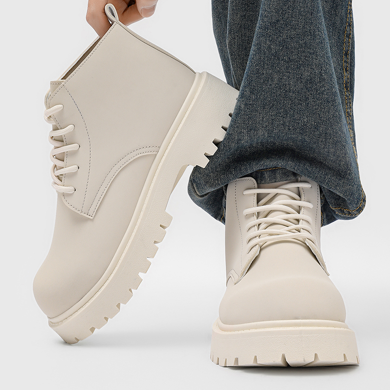 100%Genuine Leather Mens Boots - Chelsea Boots Men 评论和价格