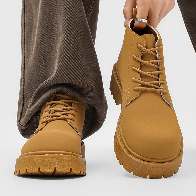 100%Genuine Leather Mens Boots - Chelsea Boots Men 评论和价格