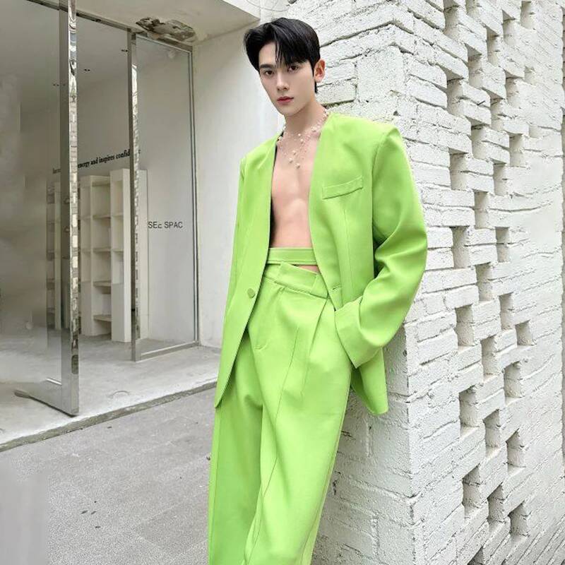 LUZHEN 2026 Spring New Solid C - Men'S Fashion Pants 评论和价格