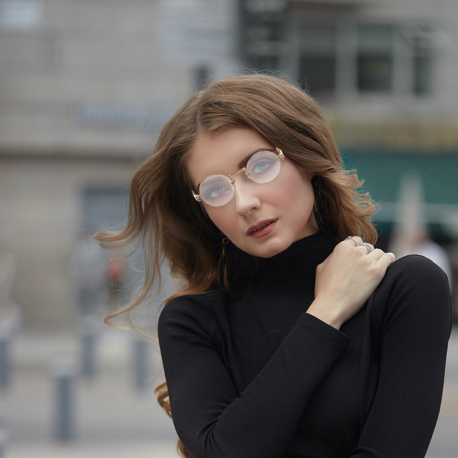 Retro Round Metal Steampunk Ey - Men'S Fashion Non Prescription Glasses 评论和价格