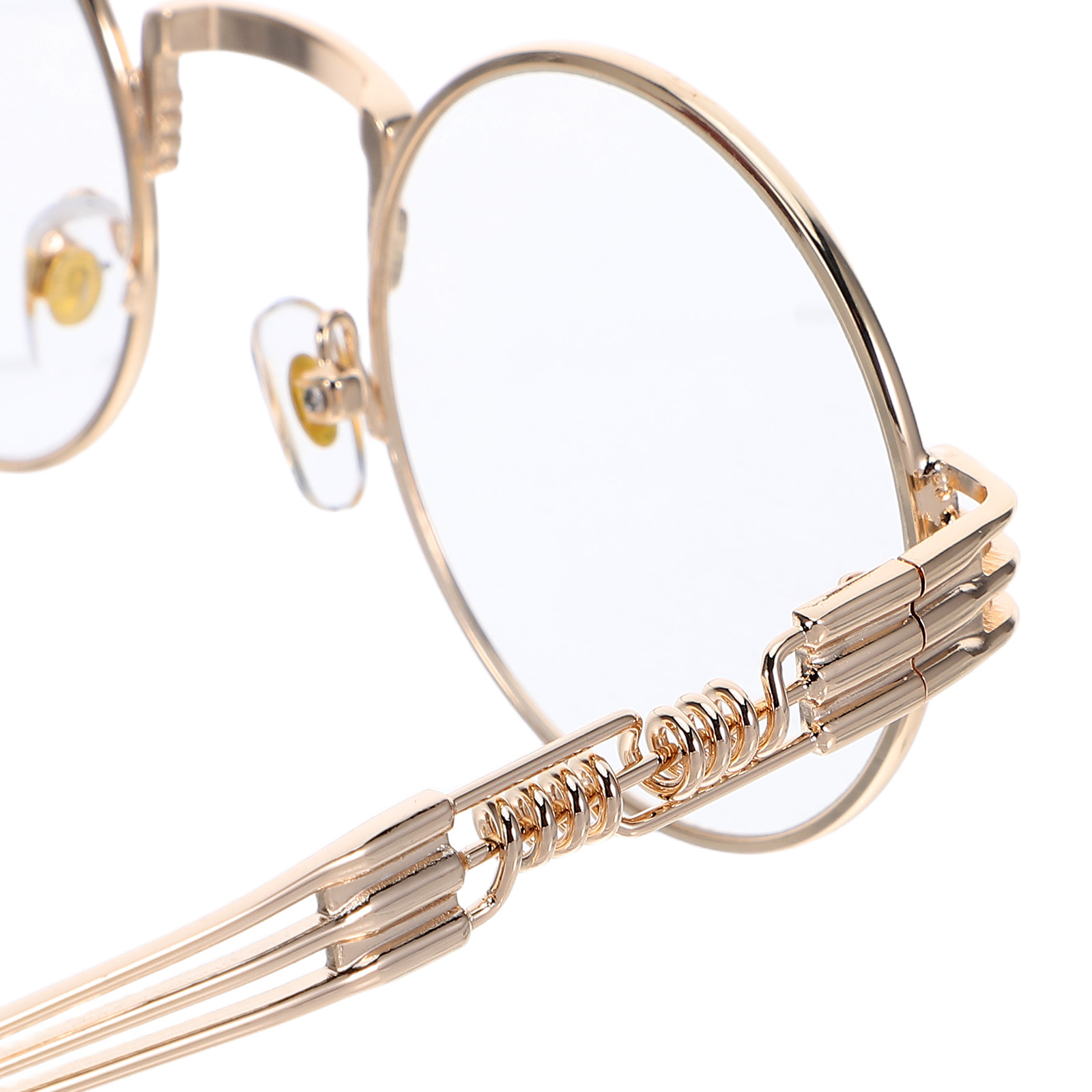 Retro Round Metal Steampunk Ey - Men'S Fashion Non Prescription Glasses 评论和价格