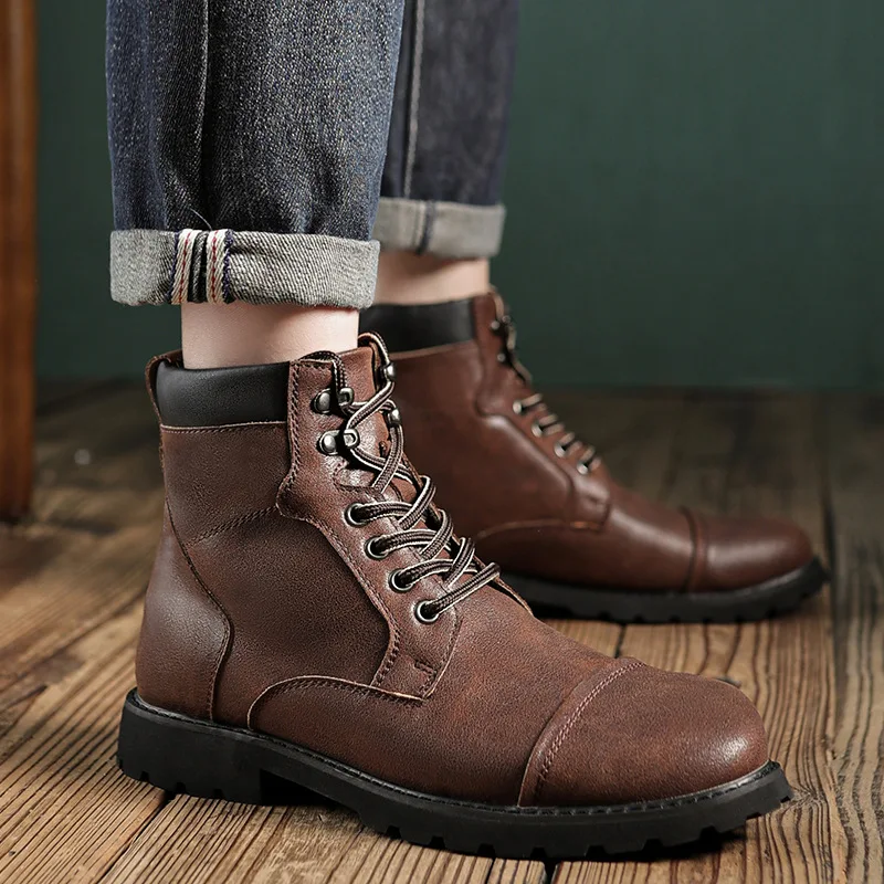 Autumn Winter Men Boots Comfor - Chelsea Boots Men 评论和价格