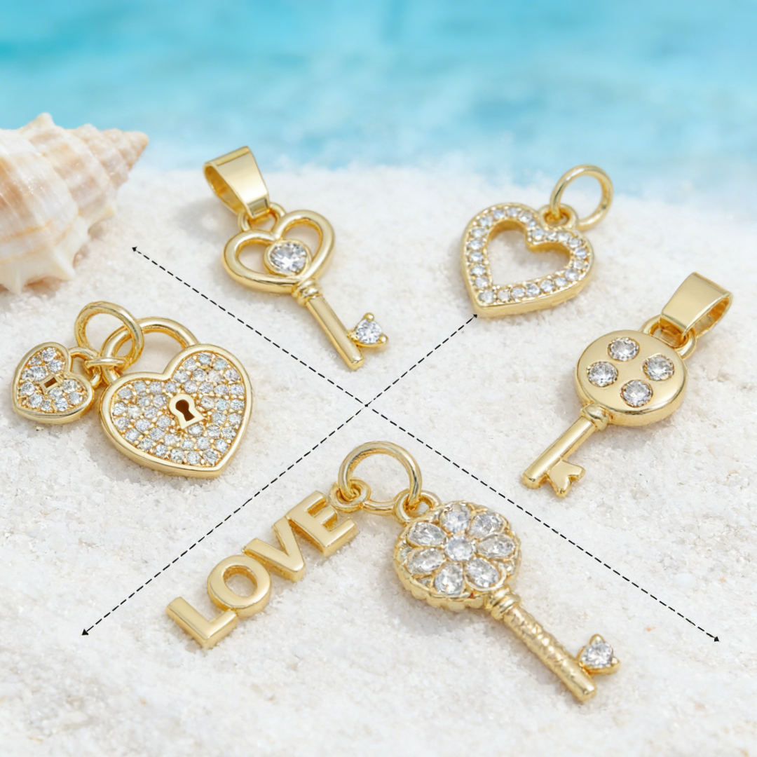 4Pcs Pendants Brass Cubic Zirc - Men'S Fashion Necklaces 评论和价格
