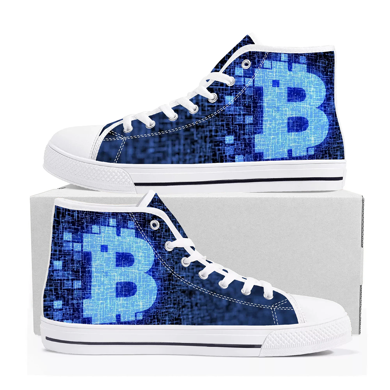 Bitcoin Logo Custom Canvas Sho - Men'S Fashion Logo 评论和价格