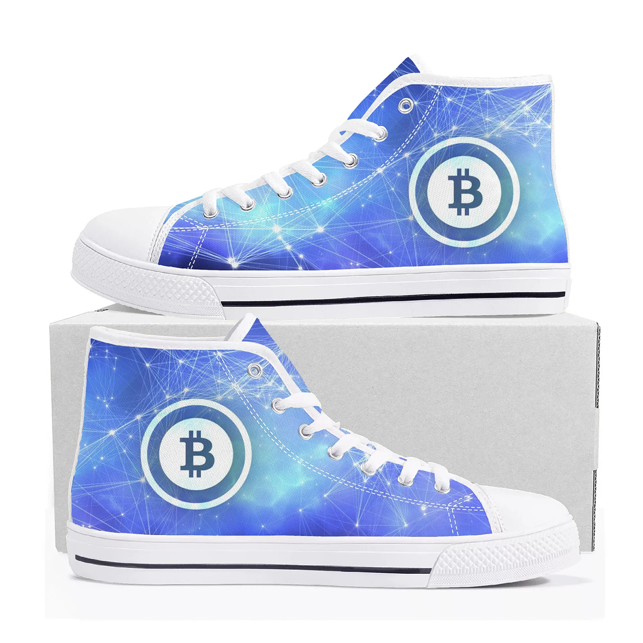 Bitcoin Logo Custom Canvas Sho - Men'S Fashion Logo 评论和价格