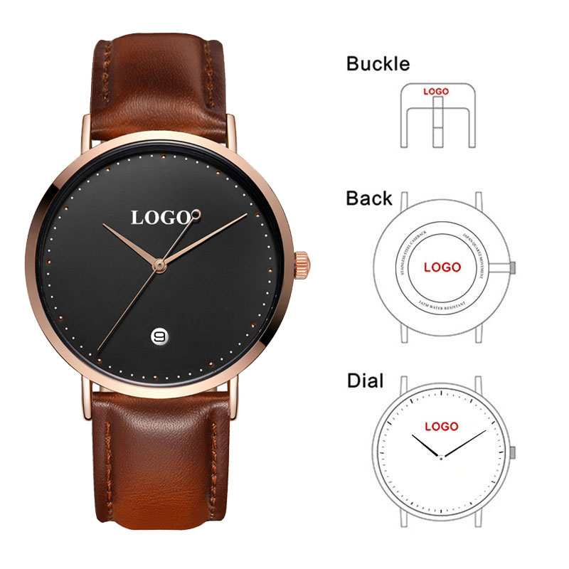 CL026  Black Rose Gold Build B - Men'S Fashion Logo 评论和价格