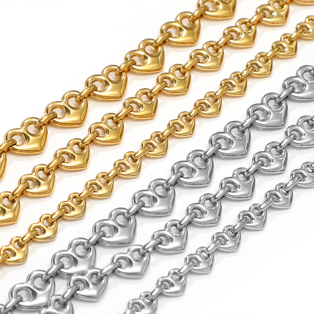1 Meter Stainless Steel Heart  - Men'S Fashion Necklaces 评论和价格