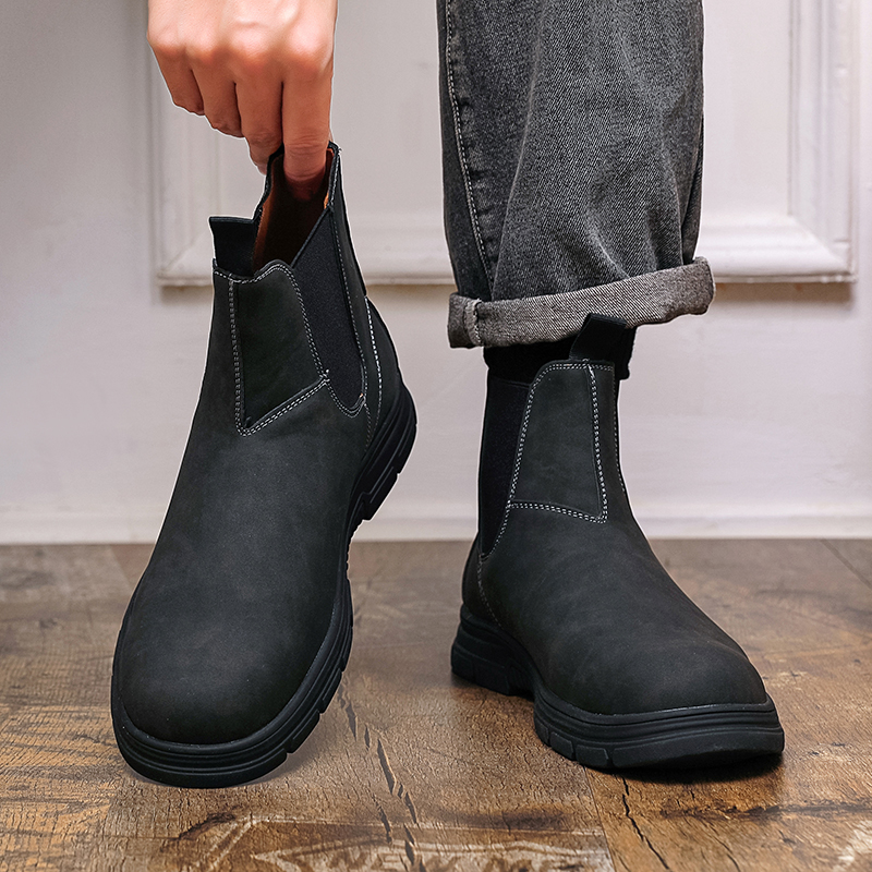 Men High Top Boots Thick Sole  - Chelsea Boots Men 评论和价格