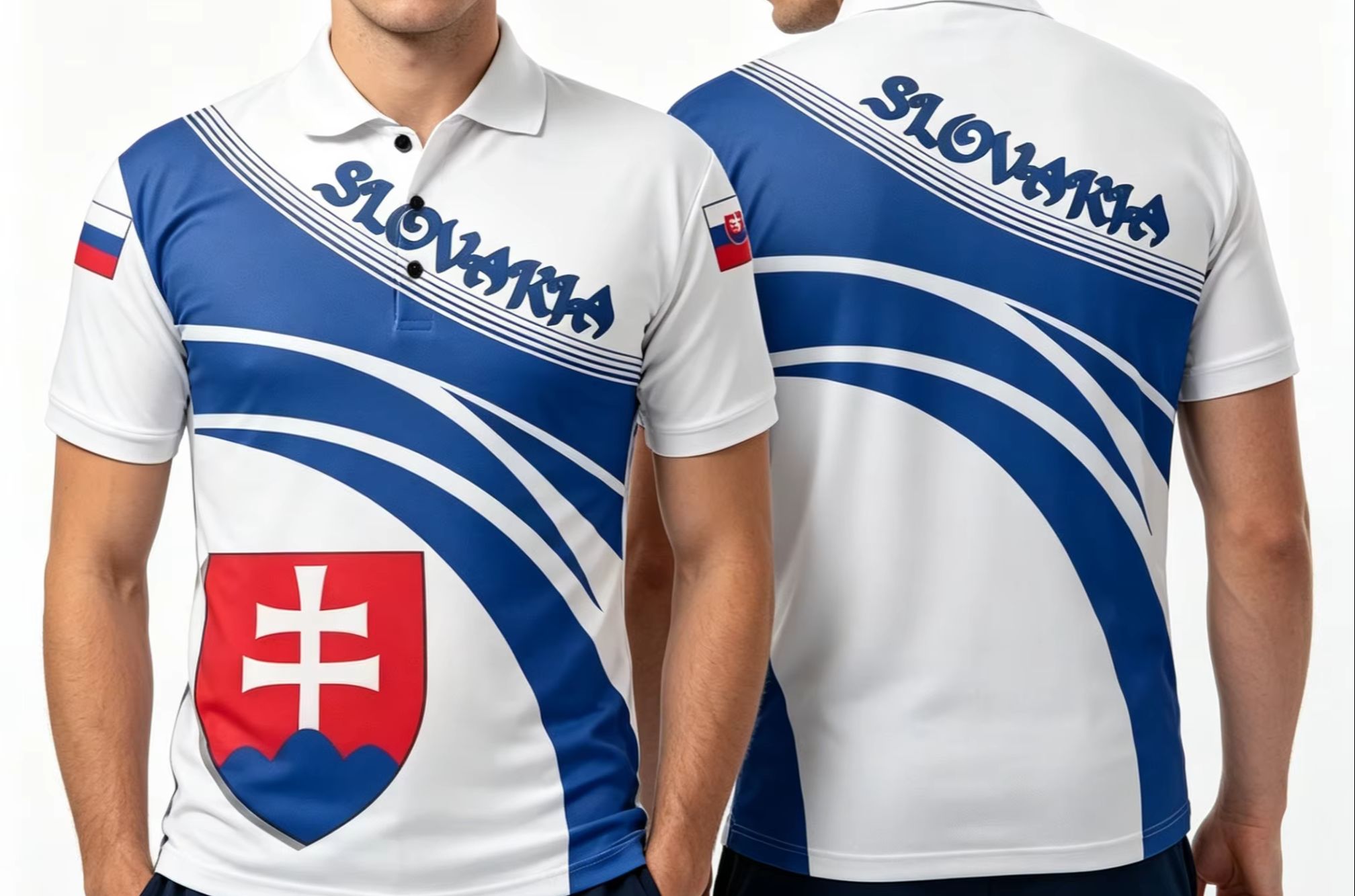 Slovakia Flag 3D Print Polo Sh - Men'S Fashion Golf Clothing 评论和价格