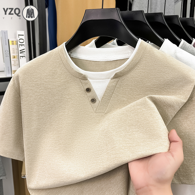 Mens Short Sleeve T Shirt Henl - Men'S Fashion Trends 2025 评论和价格