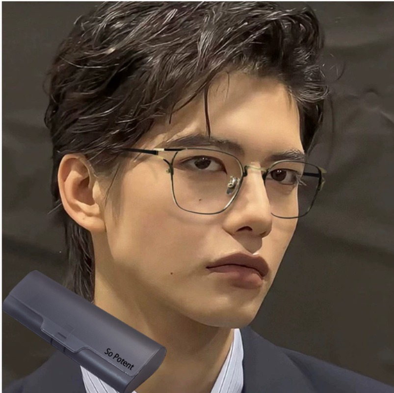 SO POTENT Men Titanium Alloy O - Men'S Fashion Non Prescription Glasses 评论和价格