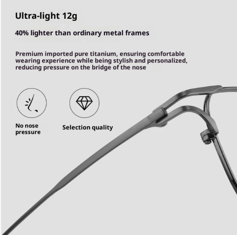 SO POTENT Men Titanium Alloy O - Men'S Fashion Non Prescription Glasses 评论和价格