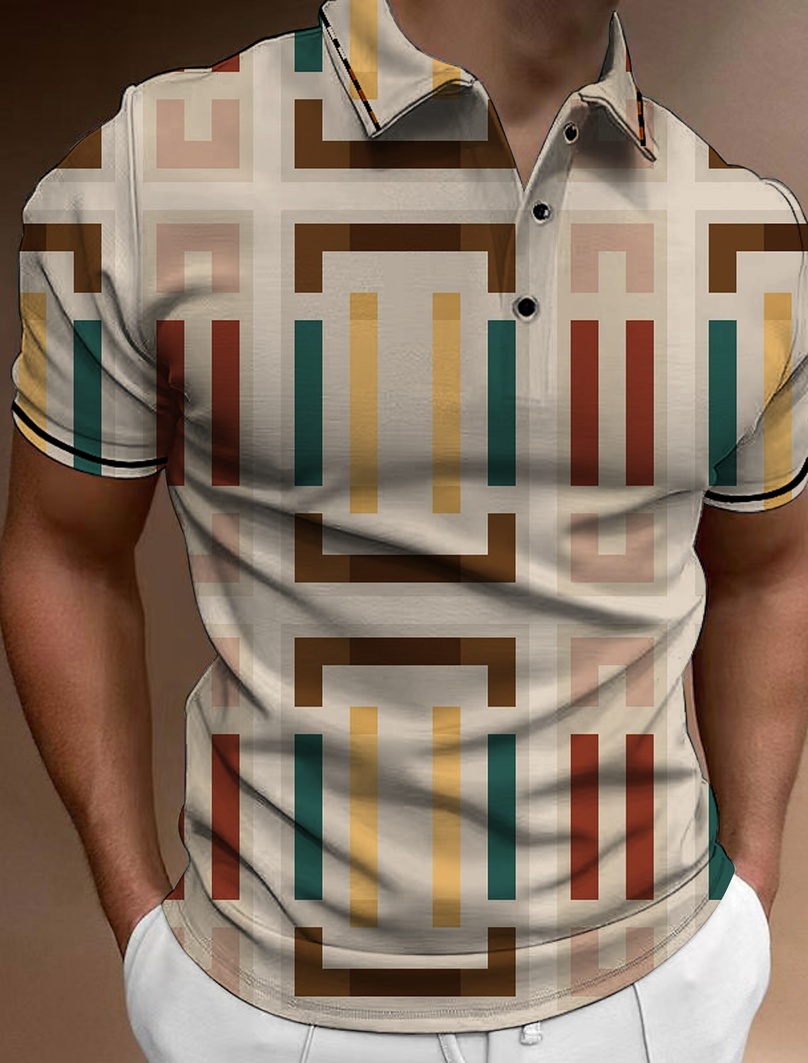 Summer Fashion Men's Button Po - Men'S Fashion Golf Clothing 评论和价格