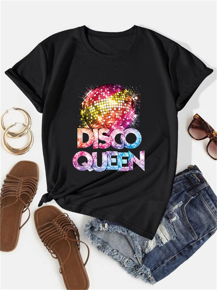 Women's Crew Neck T-Shirt, Ret - Men'S Fashion 70S 评论和价格